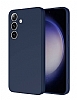 Eiroo Lansman Samsung Galaxy S24 Plus Lacivert Silikon Klf
