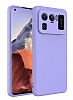 Eiroo Lansman Xiaomi Mi 11 Ultra Kamera Korumal Lila Silikon Klf