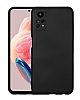 Eiroo Lansman Xiaomi Redmi Note 12 Pro 4G Kamera Korumal Siyah Silikon Klf