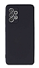 Eiroo Lansman Samsung Galaxy A52 / A52 5G Kamera Korumal Siyah Silikon Klf