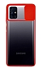 Eiroo Lens Series Samsung Galaxy M31s Krmz Silikon Klf