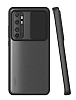 Eiroo Lens Series Xiaomi Mi Note 10 Lite Siyah Silikon Klf