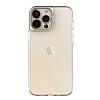 Eiroo Lens Stand iPhone 13 Pro Gold Kamera Şeffaf Silikon Kılıf - Resim: 1