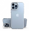 Eiroo Lens Stand iPhone 13 Pro Silver Kamera Şeffaf Silikon Kılıf