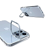 Eiroo Lens Stand iPhone 13 Pro Silver Kamera Şeffaf Silikon Kılıf - Resim: 4