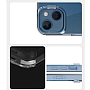Eiroo Lens Stand iPhone 14 Siyah Kamera effaf Silikon Klf - Resim: 2
