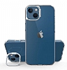 Eiroo Lens Stand iPhone 14 Plus Silver Kamera effaf Silikon Klf