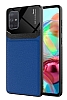 Eiroo Harbor Samsung Galaxy A71 Lacivert Silikon Klf