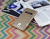 Eiroo Lesan Samsung N9000 Galaxy Note 3 Standl Metal Delikli Gold Rubber Klf - Resim 3