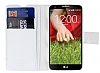 Eiroo LG G2 Mini Standl Czdanl Beyaz Deri Klf - Resim: 2