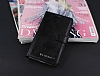 Eiroo Samsung N9000 Galaxy Note 3 Standl Czdanl Siyah Deri Klf - Resim 2