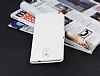 Eiroo Samsung N9000 Galaxy Note 3 Standl Czdanl Beyaz Deri Klf - Resim: 5