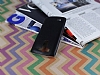 LG G3 S / G3 Beat Ultra nce Deri Siyah Silikon Klf - Resim 2