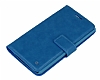 Eiroo LG G3 Standl Czdanl Mavi Deri Klf - Resim 3