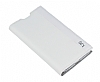 LG L70 Gizli Mknatsl nce Yan Kapakl Beyaz Deri Klf - Resim 2