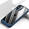 Eiroo Lion iPhone 12 / 12 Pro 6.1 in Silikon Cam Mavi Klf - Resim 1
