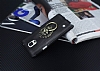 Eiroo Lion Ring Samsung Galaxy Note 4 Selfie Yzkl Dark Silver Rubber Klf - Resim: 2