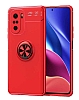 Eiroo Liquid Ring Xiaomi Redmi K40 Standl Krmz Silikon Klf