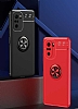 Eiroo Liquid Ring Xiaomi Redmi K40 Standl Siyah-Mavi Silikon Klf - Resim: 8