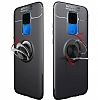 Eiroo Liquid Ring Huawei Mate 30 Lite Standl Krmz Silikon Klf - Resim: 2