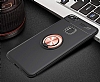 Eiroo Liquid Ring Huawei P10 Lite Standl Krmz-Siyah Silikon Klf - Resim: 3