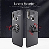 Eiroo Liquid Ring Huawei P20 Lite Standl Lacivert Silikon Klf - Resim: 1