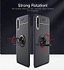 Eiroo Liquid Ring Huawei P20 Pro Standl Lacivert-Siyah Silikon Klf - Resim: 2