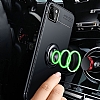Eiroo Liquid Ring Huawei Y5p Standl Siyah Silikon Klf - Resim: 3