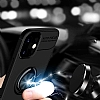 Eiroo Liquid Ring iPhone 12 / iPhone 12 Pro 6.1 in Standl Krmz-Siyah Silikon Klf - Resim: 4