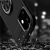 Eiroo Liquid Ring iPhone 13 Pro Max Standl Mavi-Siyah Silikon Klf - Resim: 2