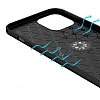 Eiroo Liquid Ring iPhone 12 Pro Max 6.7 in Standl Mavi-Siyah Silikon Klf - Resim: 4