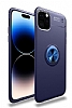 Eiroo Liquid Ring iPhone 14 Pro Standl Lacivert Silikon Klf