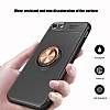 Eiroo Liquid Ring iPhone 7 / 8 Standl Rose Gold-Siyah Silikon Klf - Resim 5