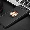Eiroo Liquid Ring iPhone 7 / 8 Standl Rose Gold-Siyah Silikon Klf - Resim 3