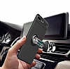 Eiroo Liquid Ring iPhone 7 Plus / 8 Plus Standl Krmz-Siyah Silikon Klf - Resim: 3