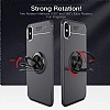 Eiroo Liquid Ring iPhone X / XS Standl Krmz Silikon Klf - Resim: 1