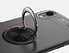 Eiroo Liquid Ring iPhone XR Standl Lacivert Silikon Klf - Resim: 1