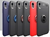 Eiroo Liquid Ring iPhone XR Standl Siyah Silikon Klf - Resim: 6