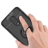 Eiroo Liquid Ring OnePlus 7 Standl Siyah-Lacivert Silikon Klf - Resim: 3