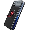 Eiroo Liquid Ring Samsung Galaxy A31 Standl Lacivert-Siyah Silikon Klf - Resim 3
