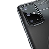 Eiroo Liquid Ring Samsung Galaxy A31 Standl Lacivert-Siyah Silikon Klf - Resim 4