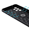 Eiroo Liquid Ring Realme 7 Pro Standl Siyah-Mavi Silikon Klf - Resim: 1