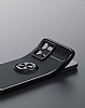 Eiroo Liquid Ring Oppo Reno7 4G Standlı Siyah-Mavi Silikon Kılıf - Resim: 1