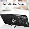 Eiroo Liquid Ring Realme 5 Standl Siyah-Lacivert Silikon Klf - Resim: 3