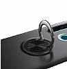 Eiroo Liquid Ring Realme 6i Standl Siyah-Krmz Silikon Klf - Resim: 1