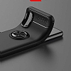 Eiroo Liquid Ring Realme 7 Standl Krmz-Siyah Silikon Klf - Resim: 4