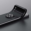 Eiroo Liquid Ring Samsung Galaxy A02 Standl Siyah-Krmz Silikon Klf - Resim: 2