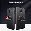 Eiroo Liquid Ring Samsung Galaxy J4 Plus Standl Krmz Silikon Klf - Resim: 3
