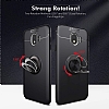 Eiroo Liquid Ring Samsung Galaxy J7 Prime / Prime 2 Standl Lacivert-Siyah Silikon Klf - Resim: 2