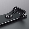 Eiroo Liquid Ring Oppo A55 Standl Siyah-Mavi Silikon Klf - Resim: 2
